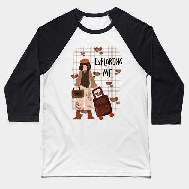 Exploring me Baseball T-Shirt by artoftilly